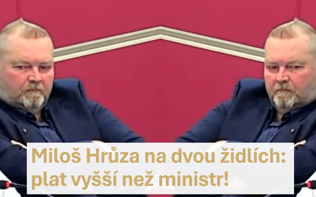 Miloš Hrůza na dvou židlích: plat vyšší jak ministr!